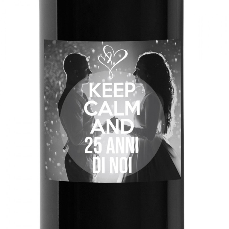 Bottiglia personalizzata per anniversario di nozze o di fidanzamento