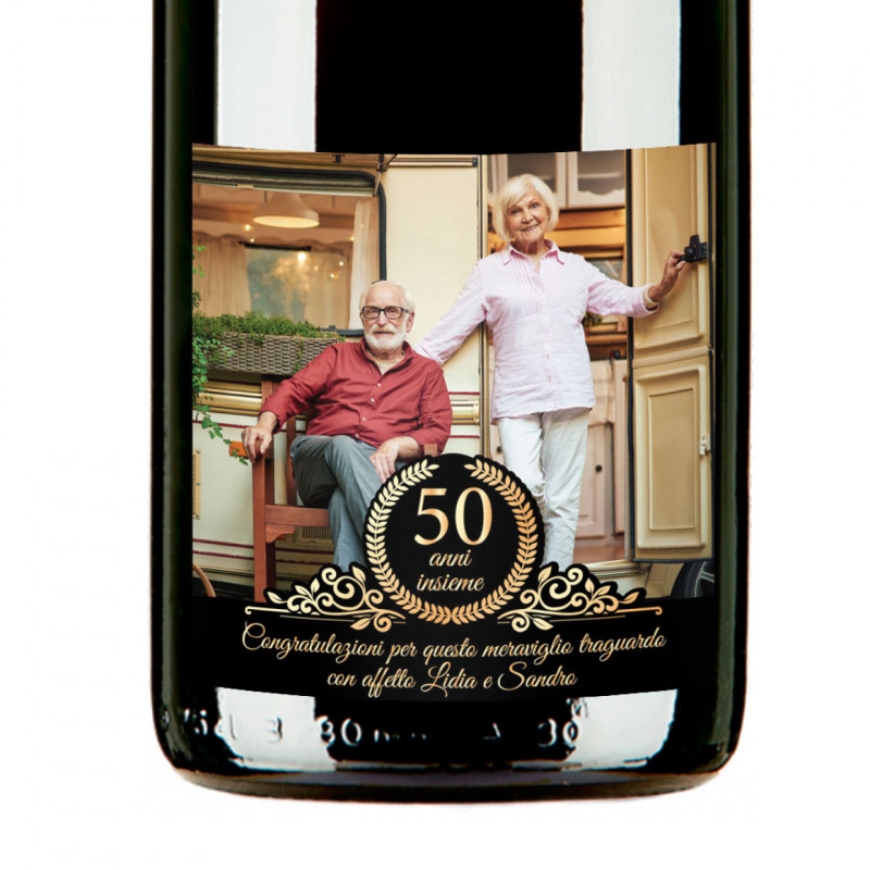 Prosecco DOC - Bottiglia personalizzata per nozze d'oro