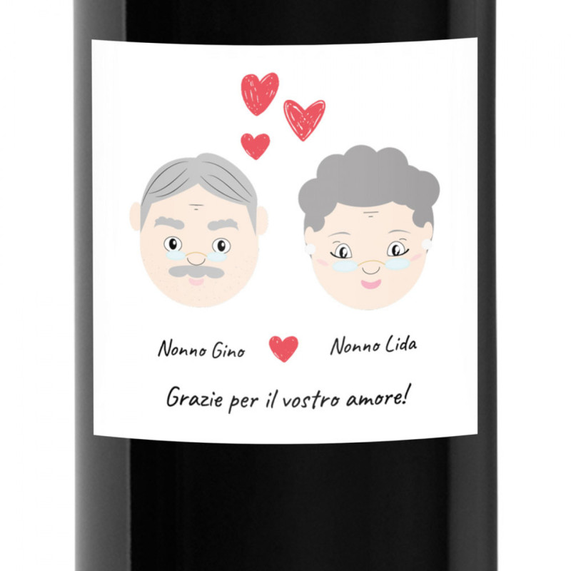 Chianti Classico DOCG - bottiglia personalizzata idea regalo festa dei nonni