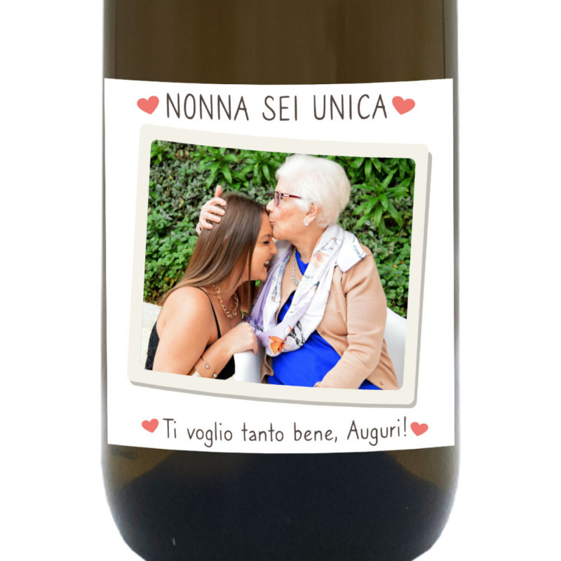 Gewürztraminer - bottiglia personalizzata idea regalo per festa dei nonni