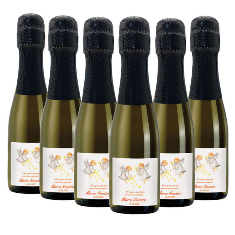 24 Prosecco mignon personalizzato per Cresima - 0.20 lt. - bomboniere cresima