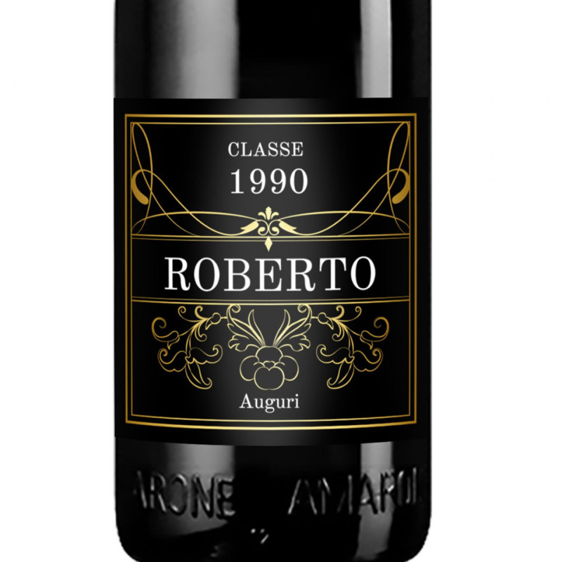 Amarone personalizzato per compleanno