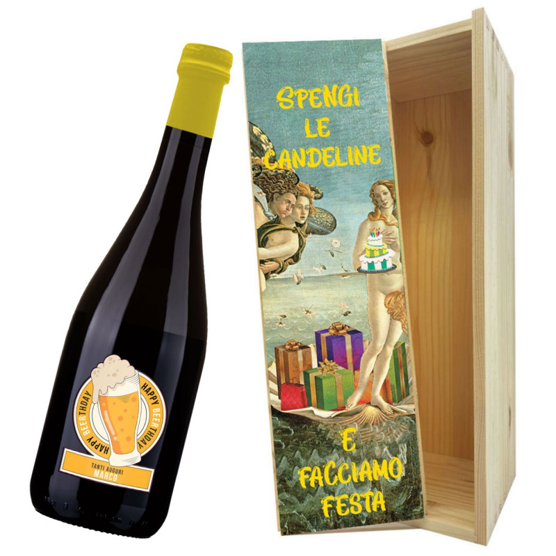 Birra Golden Ale- Bottiglia personalizzata idea regalo compleanno
