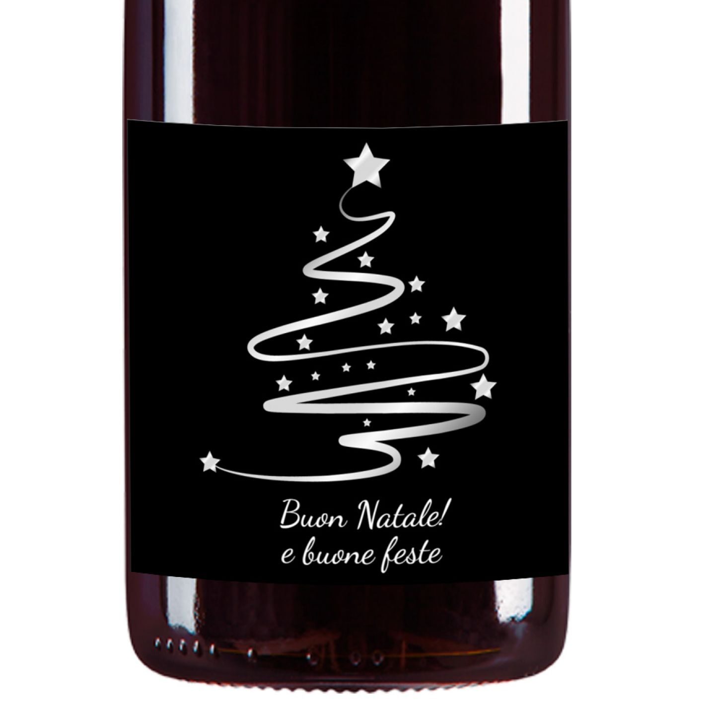 Bottiglia personalizzata e cassetta in legno - Idea Regalo per Natale - 2