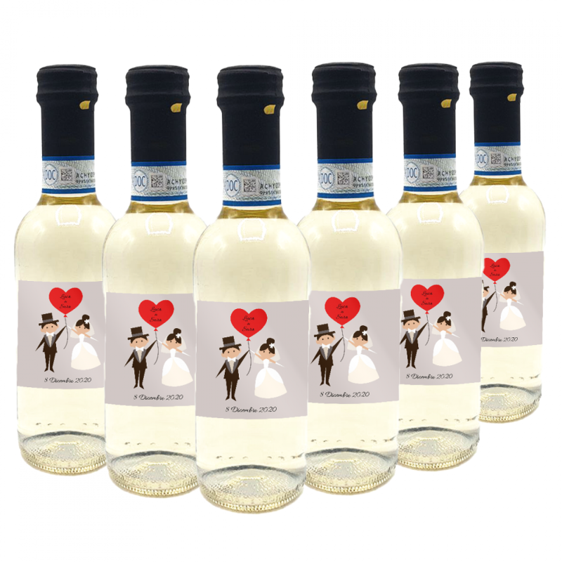 90 Bottiglie vino Pinot Grigio DOC personalizzato per matrimonio