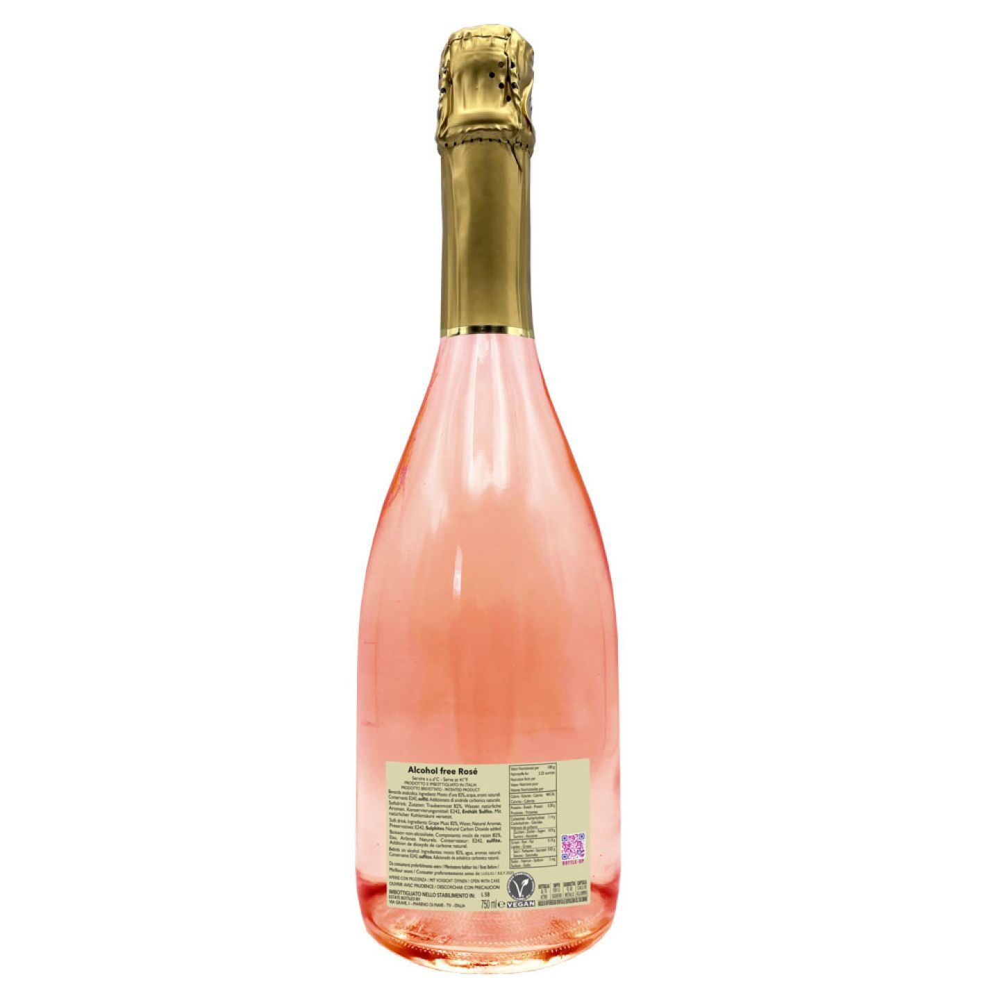 SPUMANTE ANALCOLICO ROSÉ PERSONALIZZATO - Idea regalo con cassetta in legno per Natale - 2