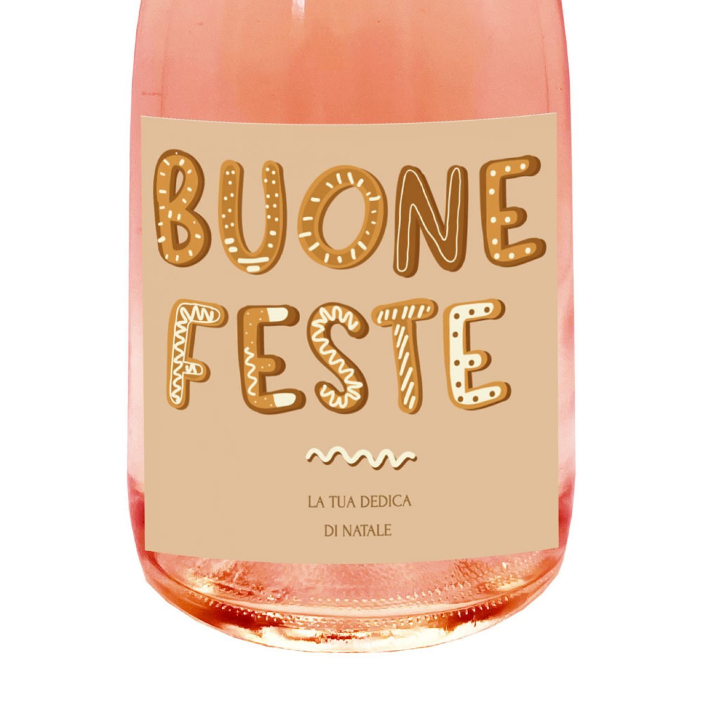SPUMANTE ANALCOLICO ROSÉ PERSONALIZZATO - Idea regalo con cassetta in legno per Natale - 4