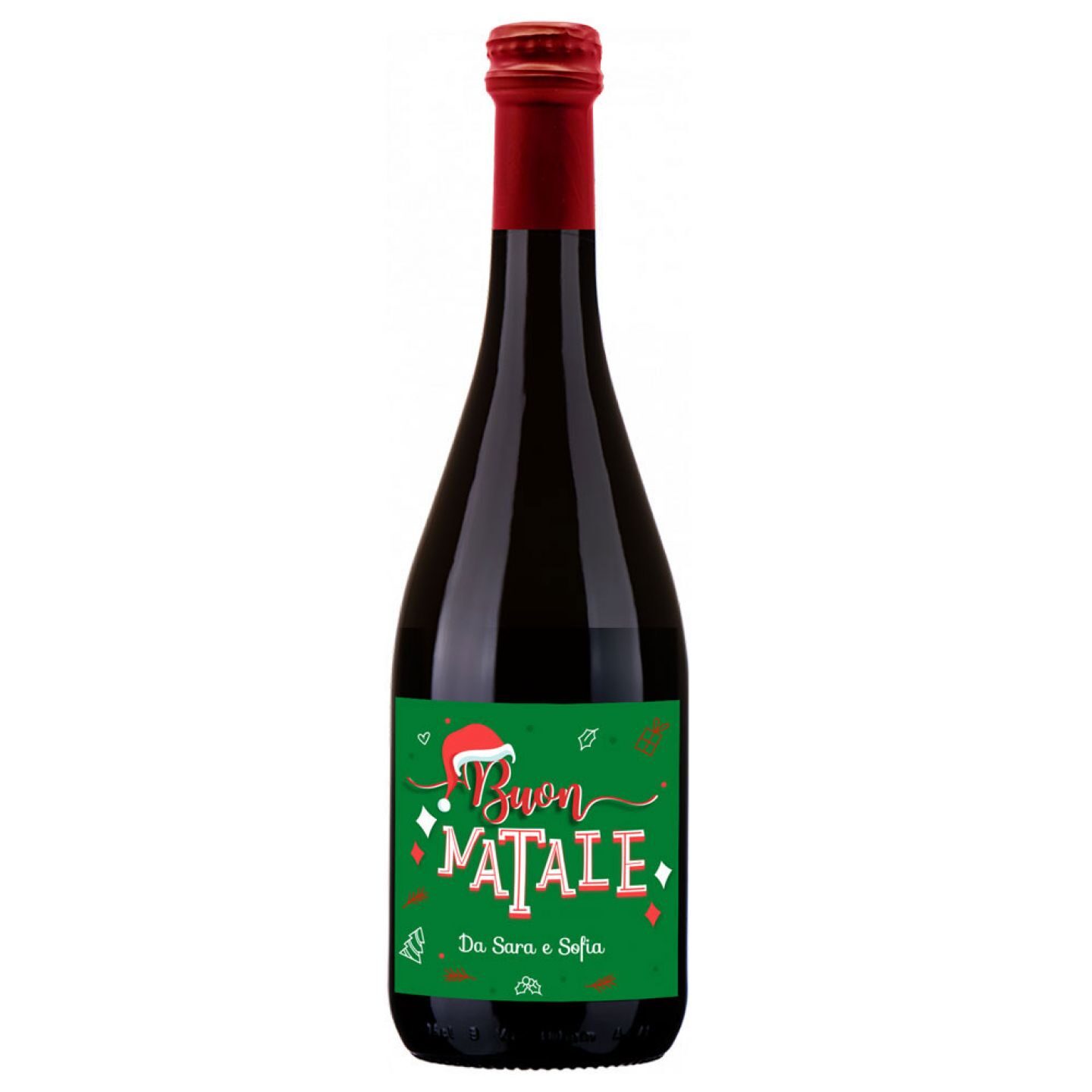 Bottiglia personalizzata per Natale con cassetta in legno  - Amber Ale - 2