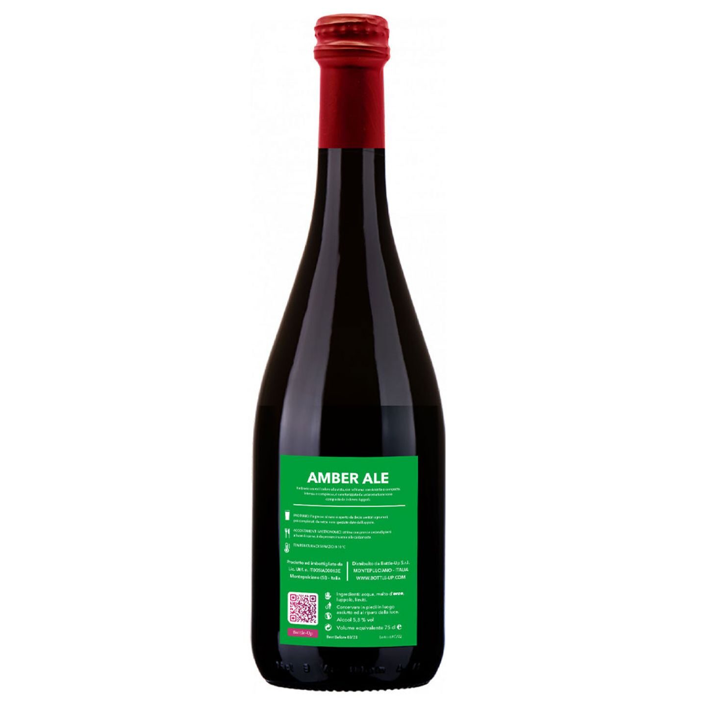 Bottiglia personalizzata per Natale con cassetta in legno  - Amber Ale - 4