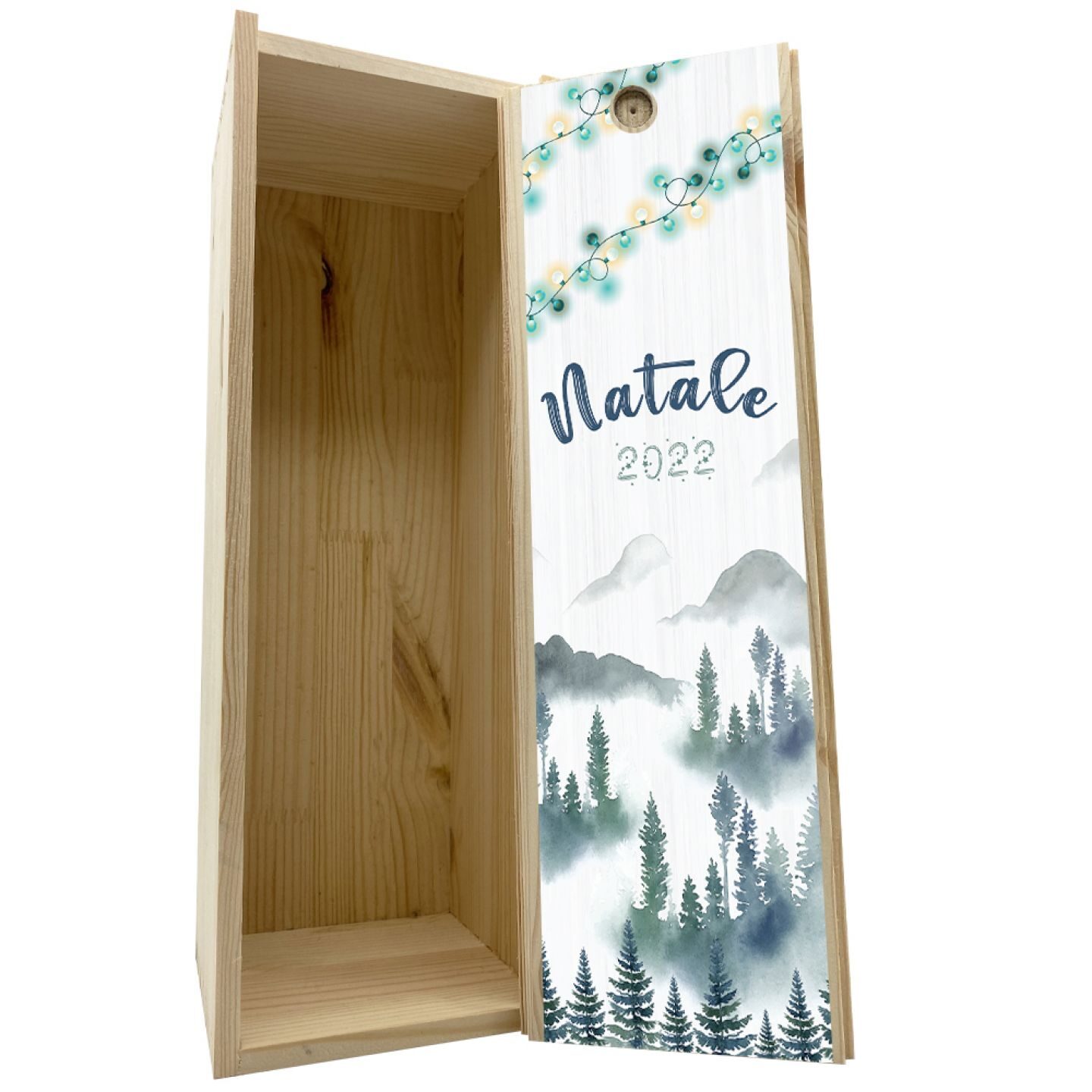 Wooden box 1 bottle 0.75 L - Christmas 2022 - Image 2