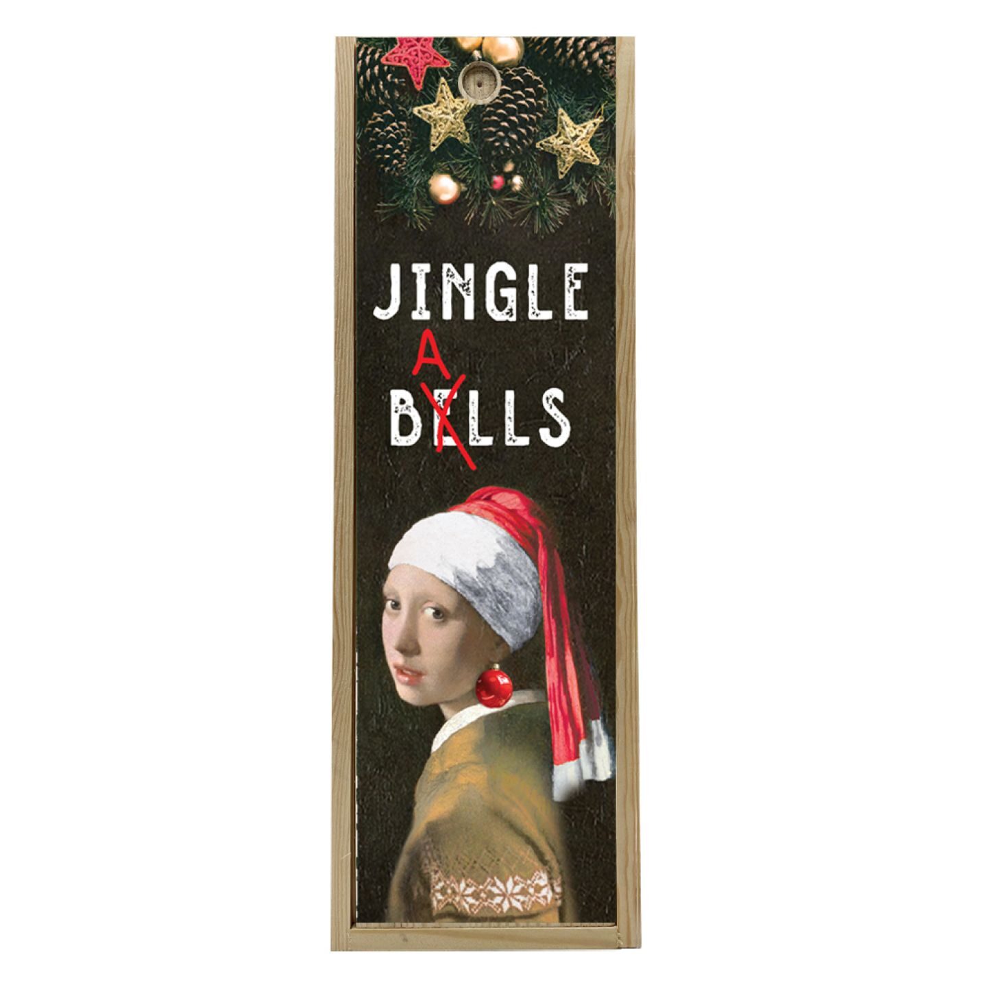 Wooden box 1 bottle 0.75 L - Jingle Balls - Image 3