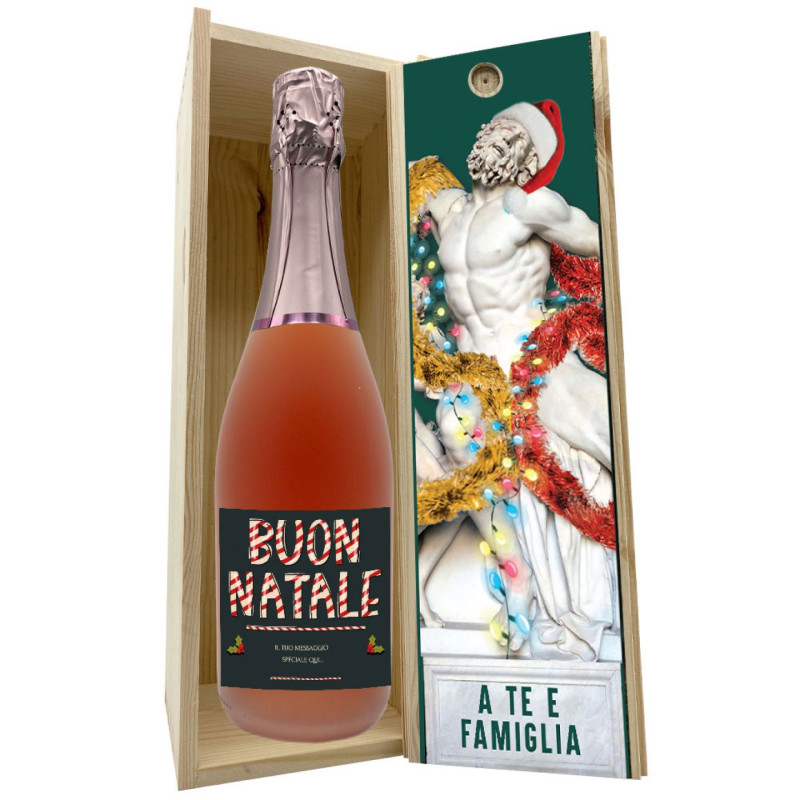 Franciacorta Brut Rosé DOCG - Idea Regalo Natale con cassetta in legno