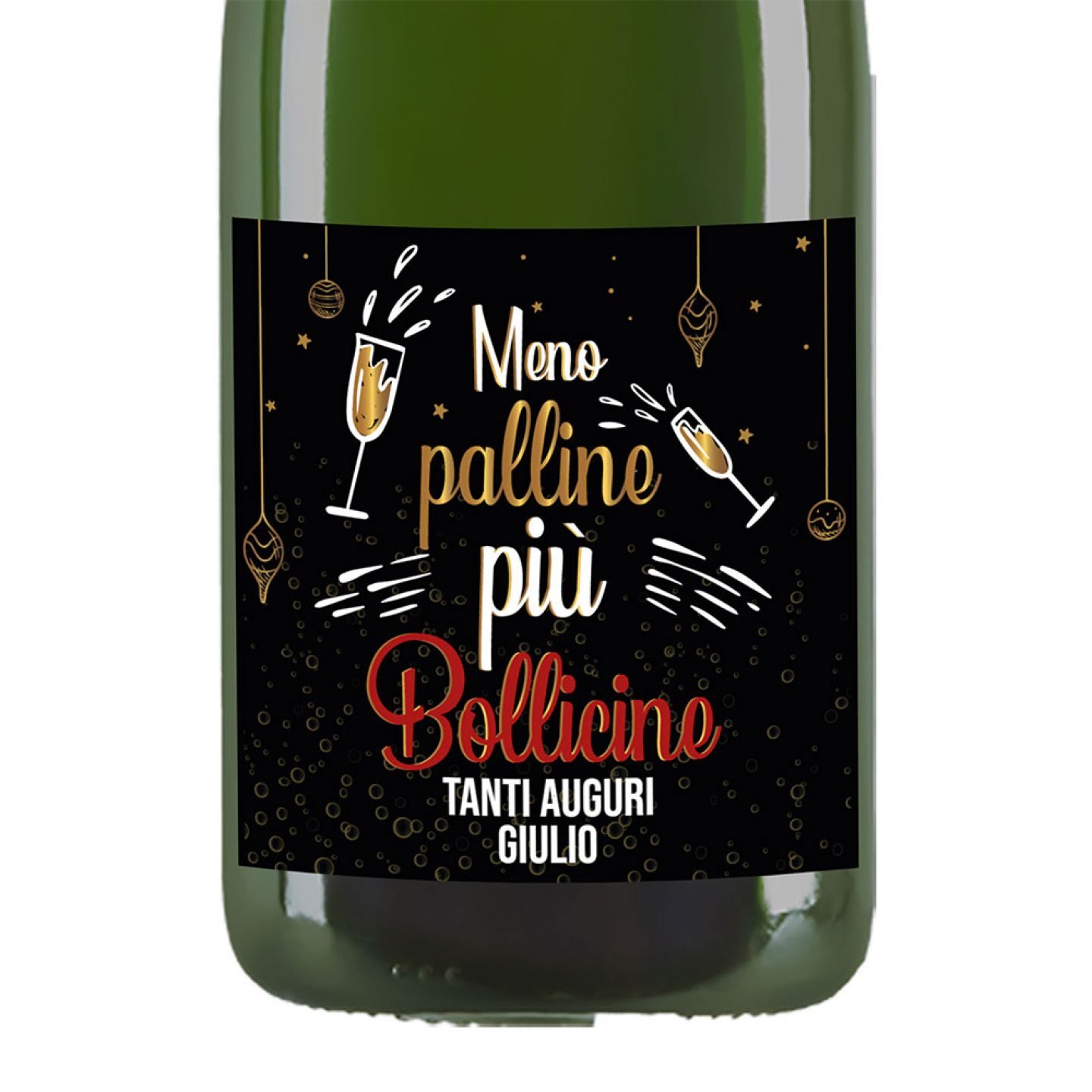 Franciacorta DOCG - Bottiglia personalizzata con cassetta in legno - idea regalo per Natale - 1