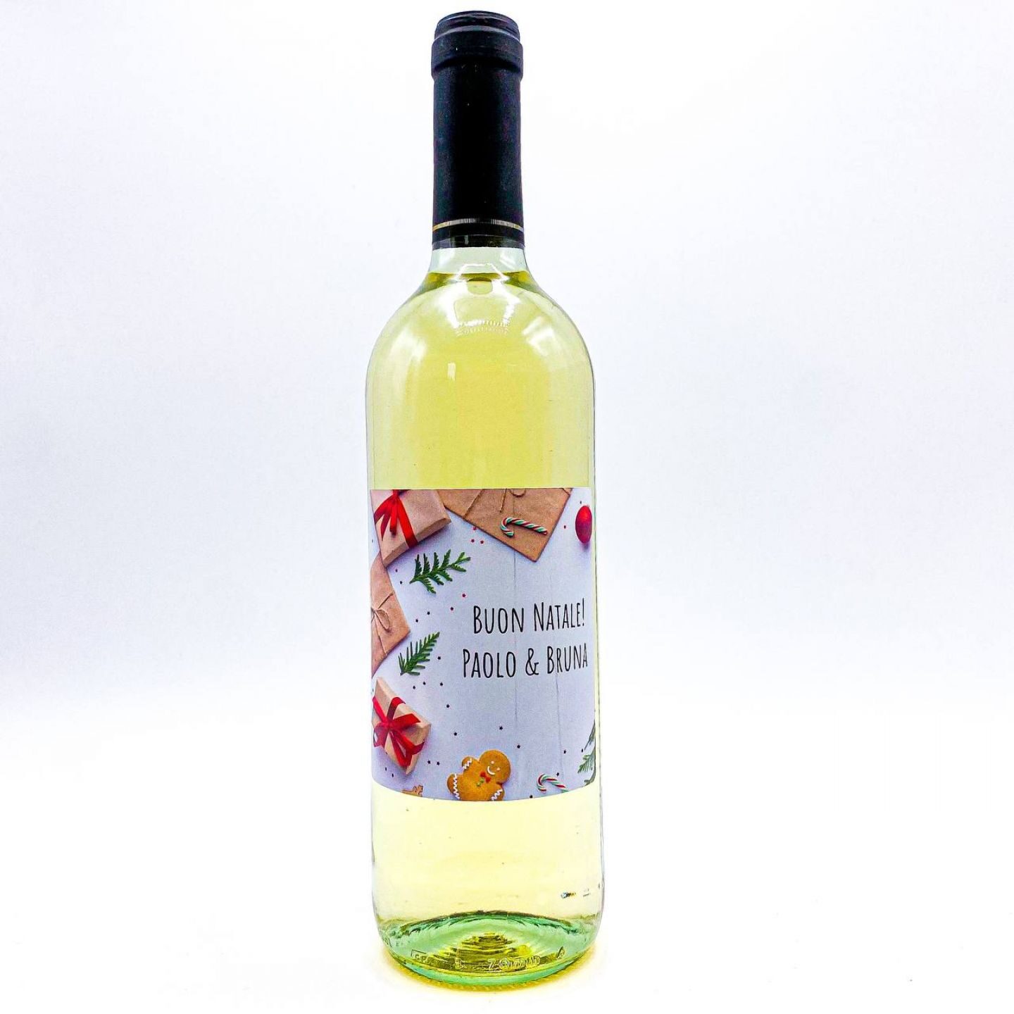 Chardonnay - Personalized Christmas greetings bottle - Image 3
