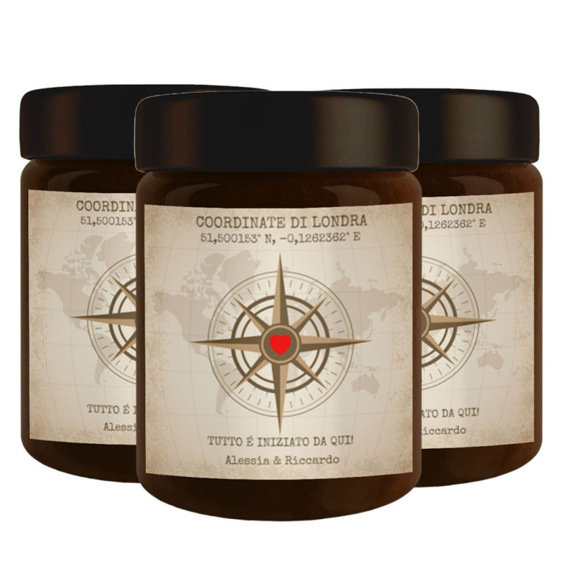 3 vasetti - Cioccolata personalizzata per San Valentino