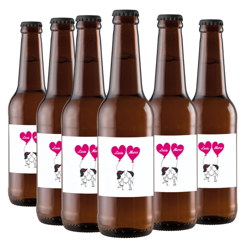 6 Golden Ale - Birra personalizzata per San Valentino