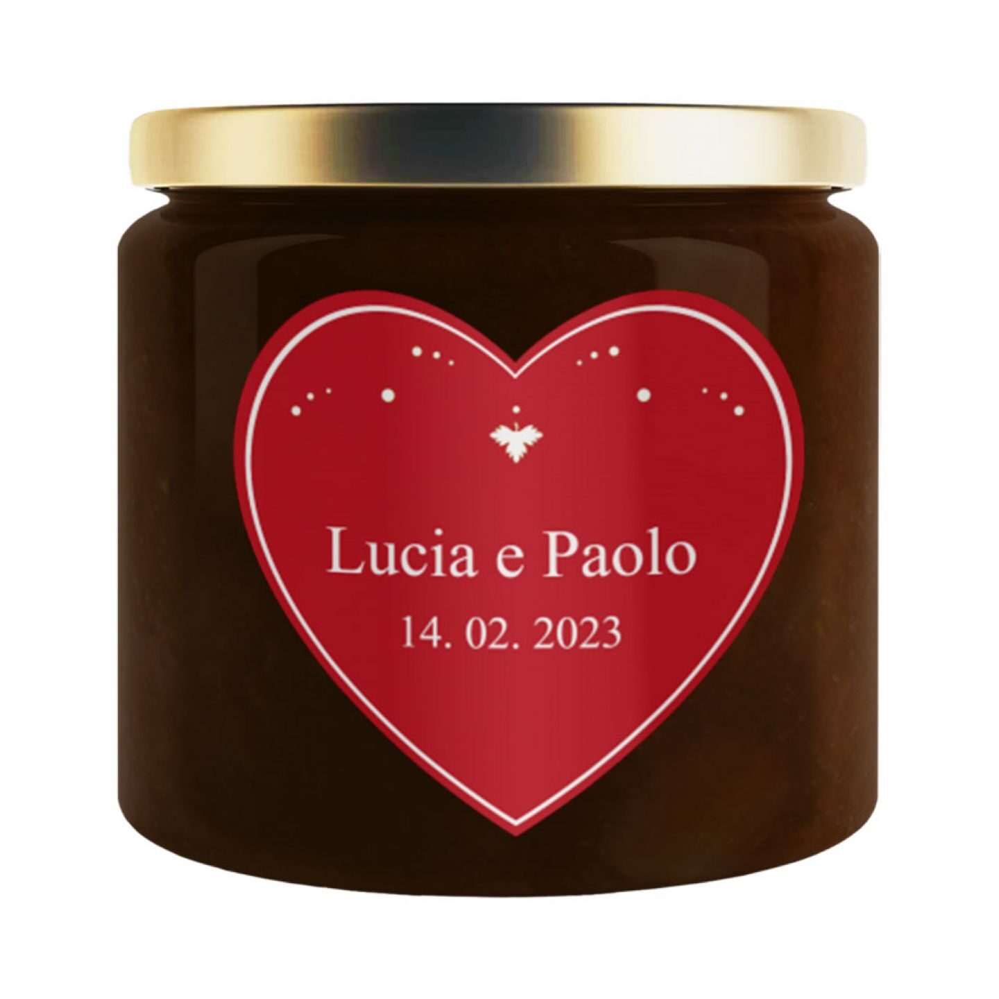 6 vasetti - Cioccolata personalizzata per San Valentino - 1