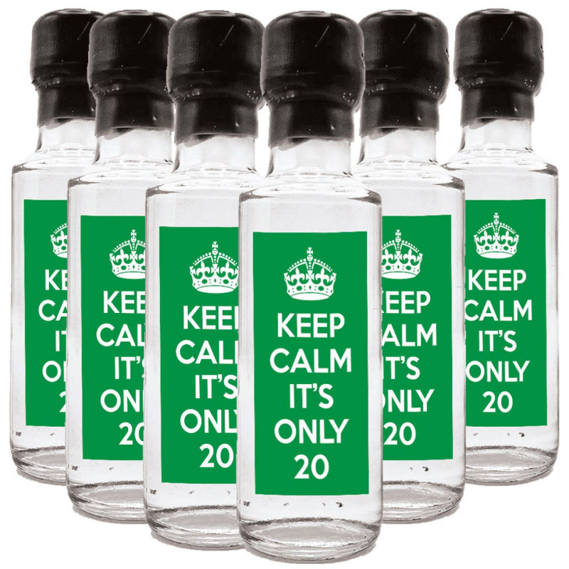 24 Gin personalizzato compleanno - mignon 0.10 lt. - Mini bottiglie di Distilled Gin idea per festa di compleanno