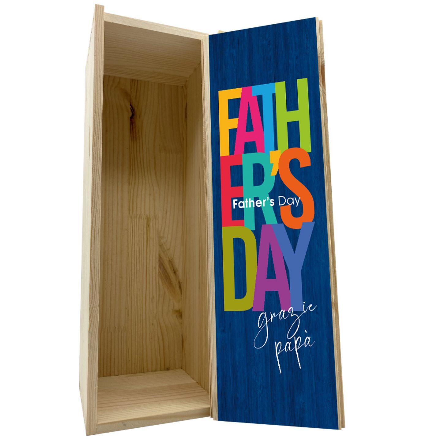 Wooden box 1 bottle 0.75 L - Thank you Dad - Image 2