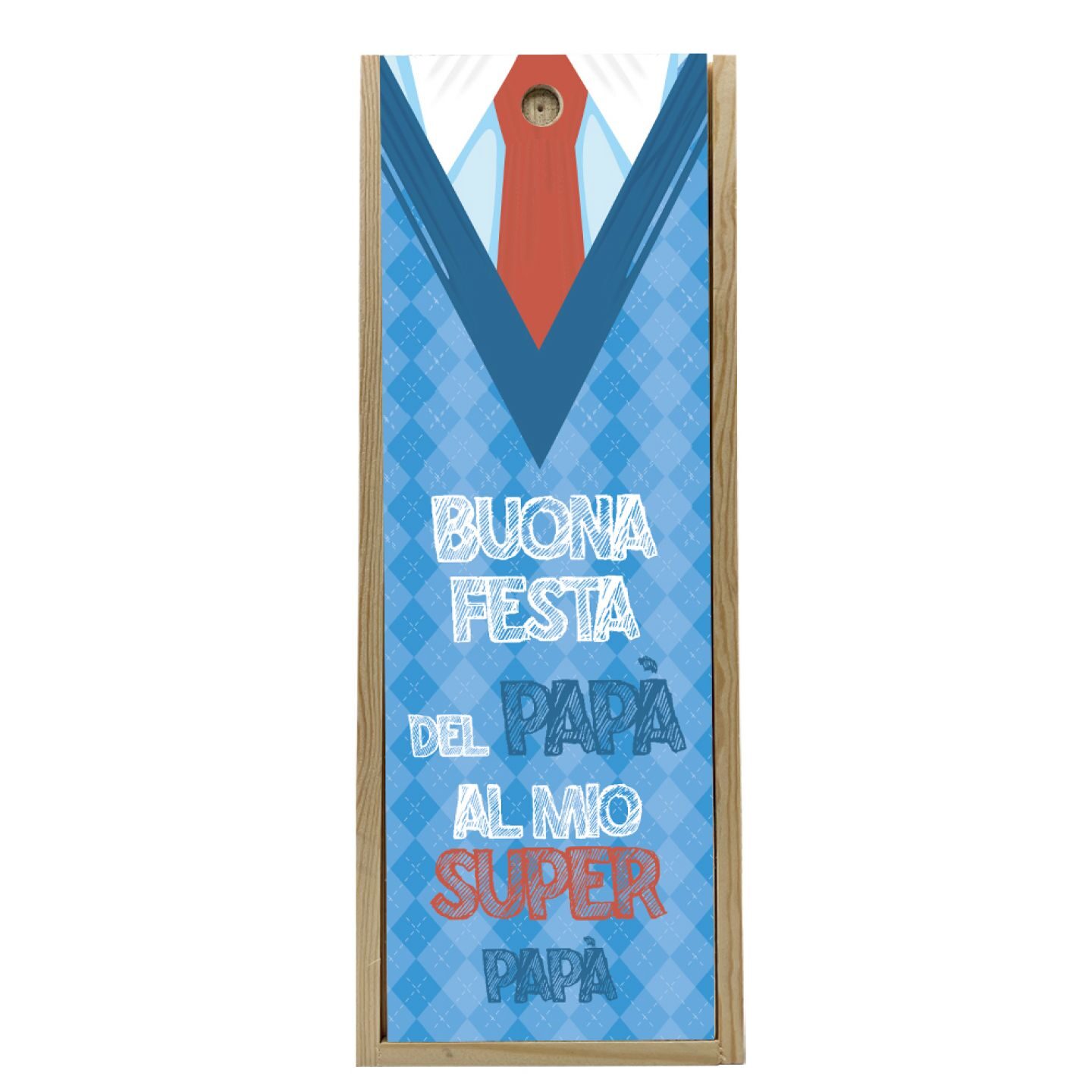 Wooden box 1 bottle 0.75 L - Happy Father's Day - Image 2