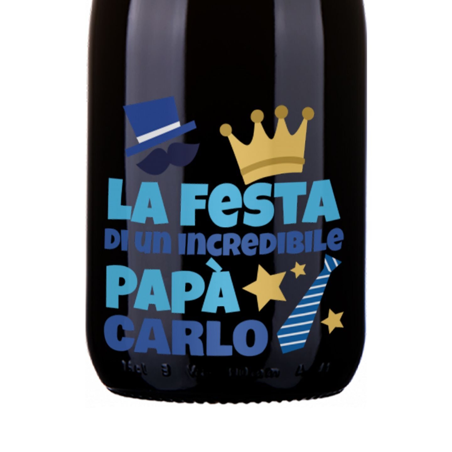 Birra personalizzata con cassetta in legno - regalo festa del papà - 2