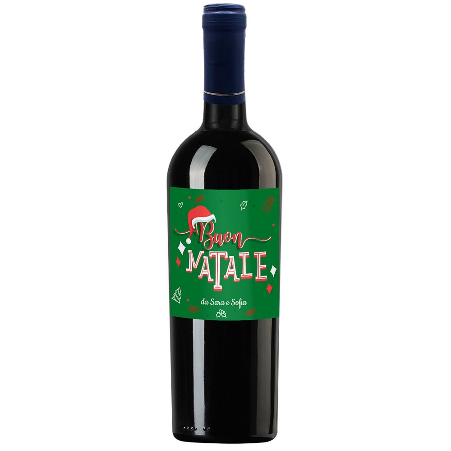 Primitivo di Puglia - Bottiglia personalizzata per Natale - 1