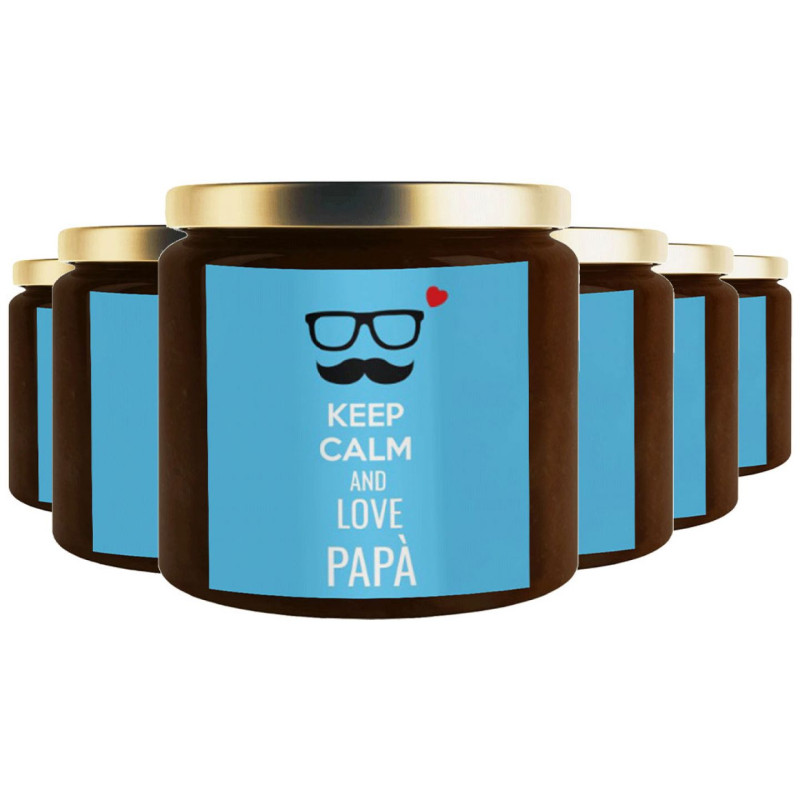 6 vasetti - Cioccolato personalizzato per papà