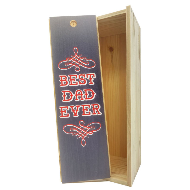 Scatola in legno 1 bottiglia MAGNUM 1,5 L - Adesivo Old school