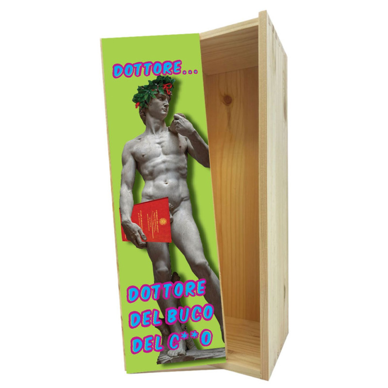 Scatola in legno 1 bottiglia MAGNUM 1,5 L - Dottore, dottore...!