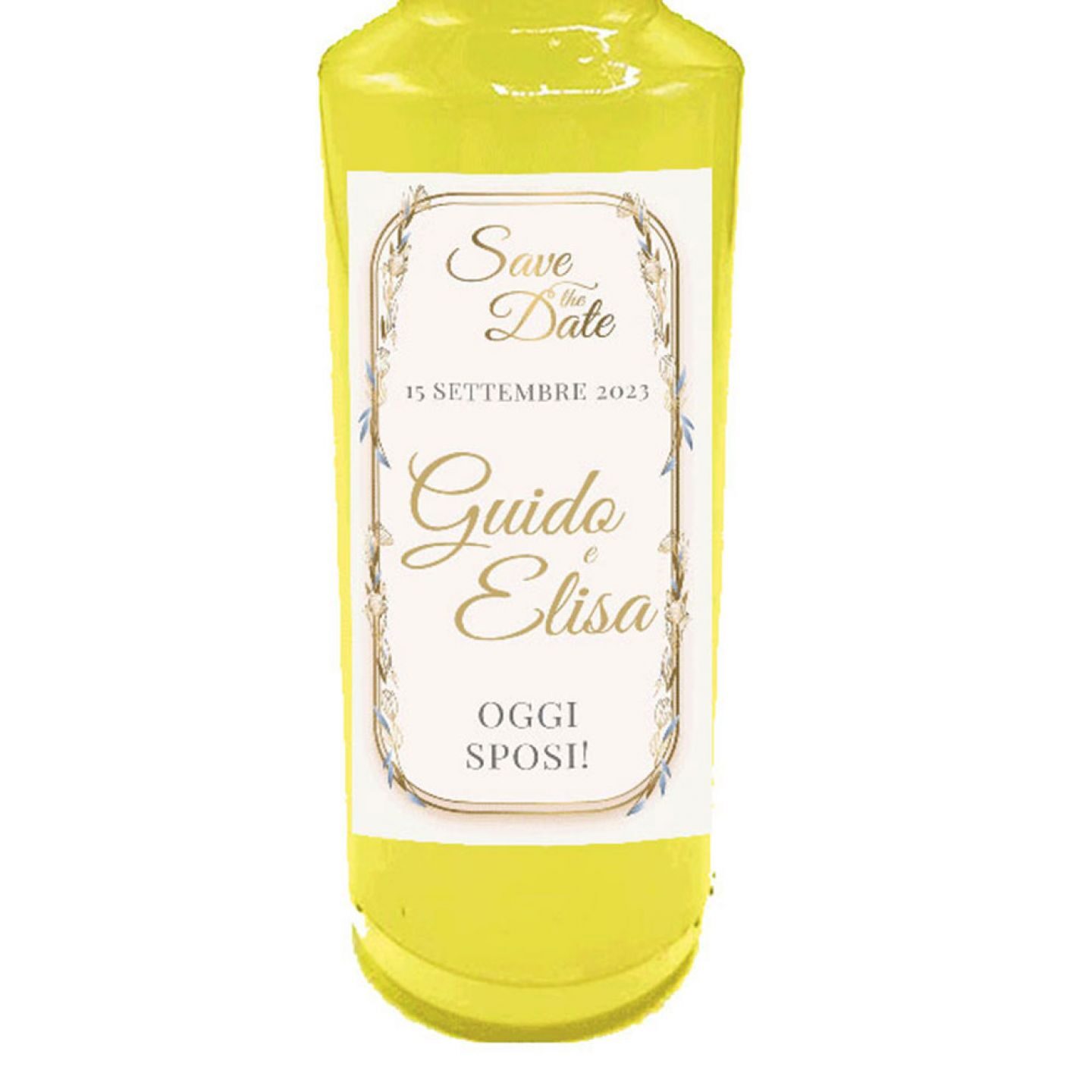 36 Bomboniere matrimonio - bottiglie mignon 0.10 lt. - Limoncello personalizzato idea per bomboniere matrimonio - 1
