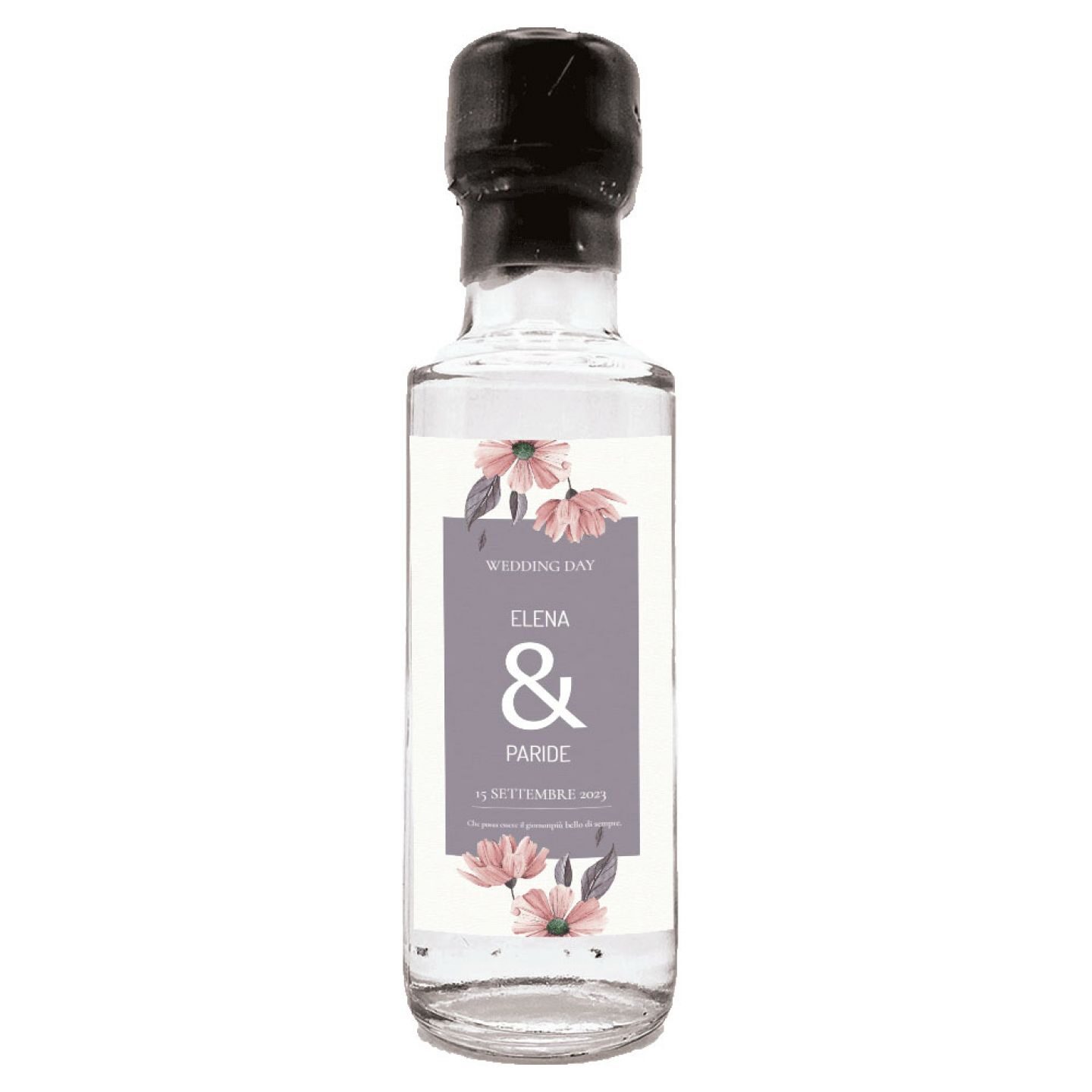 48 Bomboniere Gin - bottiglie mignon 0.10 lt. - Mini bottiglie idea per bomboniere matrimonio - 1