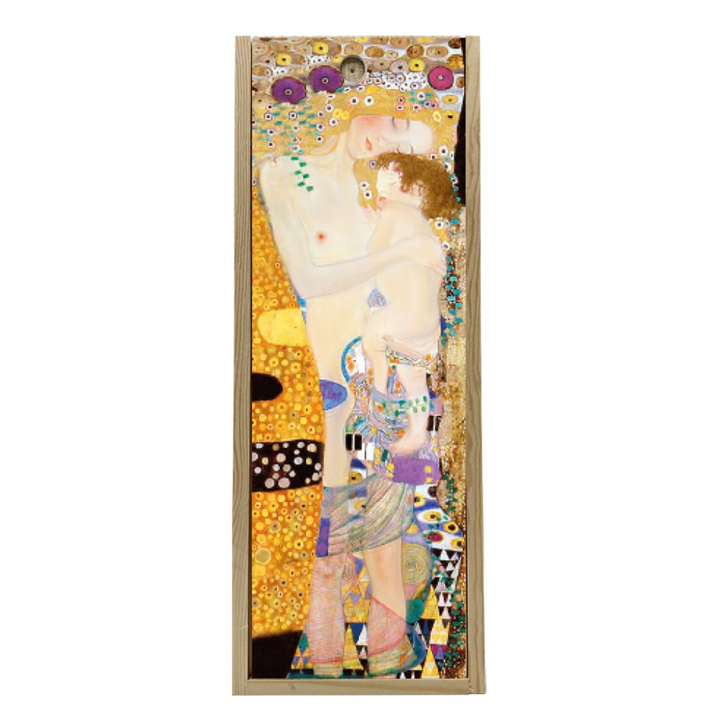 Wooden box 1 bottle 0.75 L - Mother's Day - Klimt - Image 3
