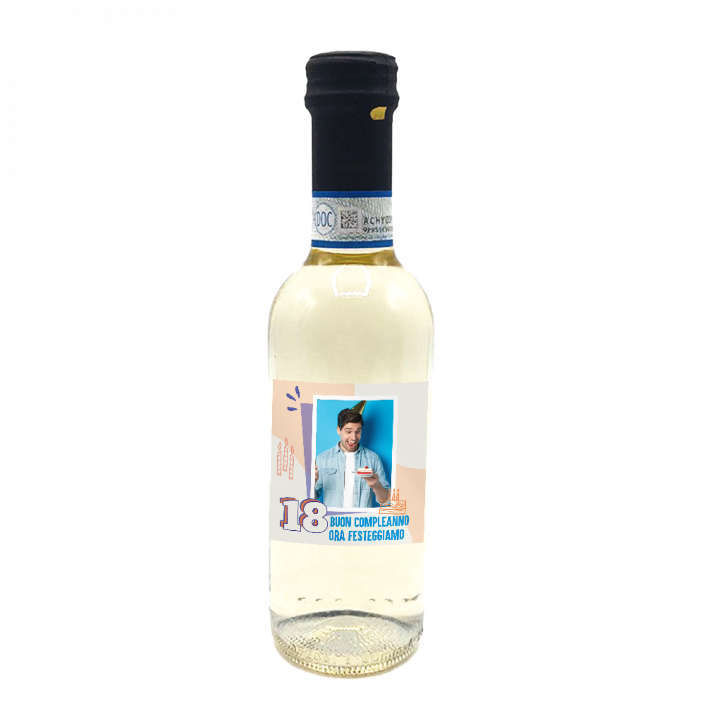 24 Bottiglie vino Delle Venezie Pinot Grigio DOC personalizzato per 18° compleanno - 2