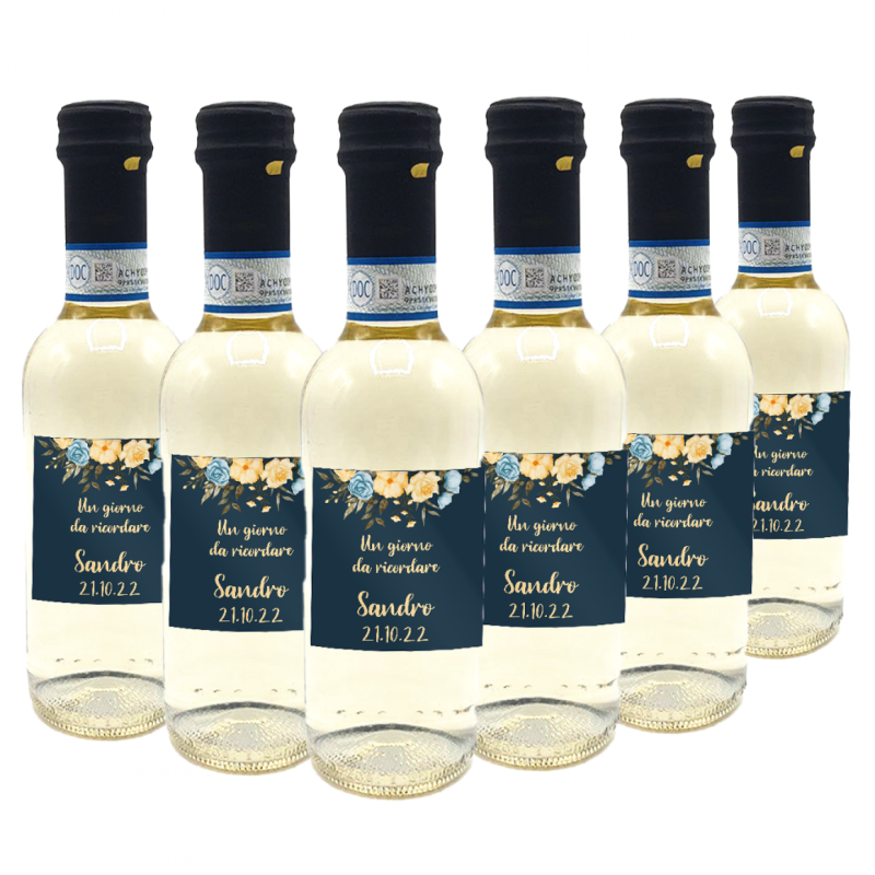 24 Bottiglie vino Pinot Grigio DOC personalizzato per Cresima