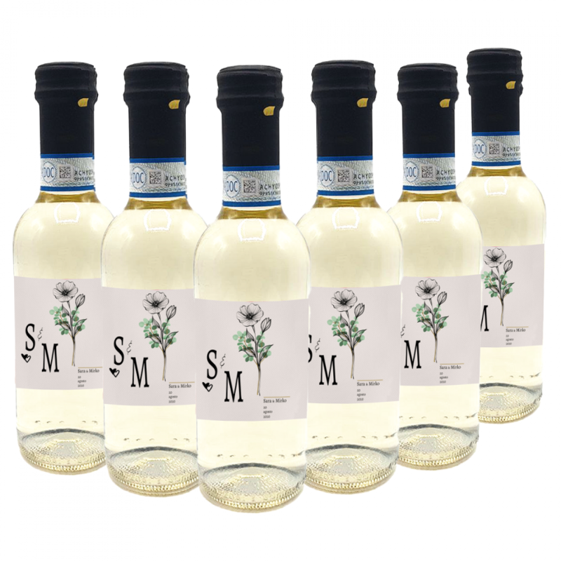 120 Bottiglie vino Pinot Grigio DOC personalizzato per matrimonio