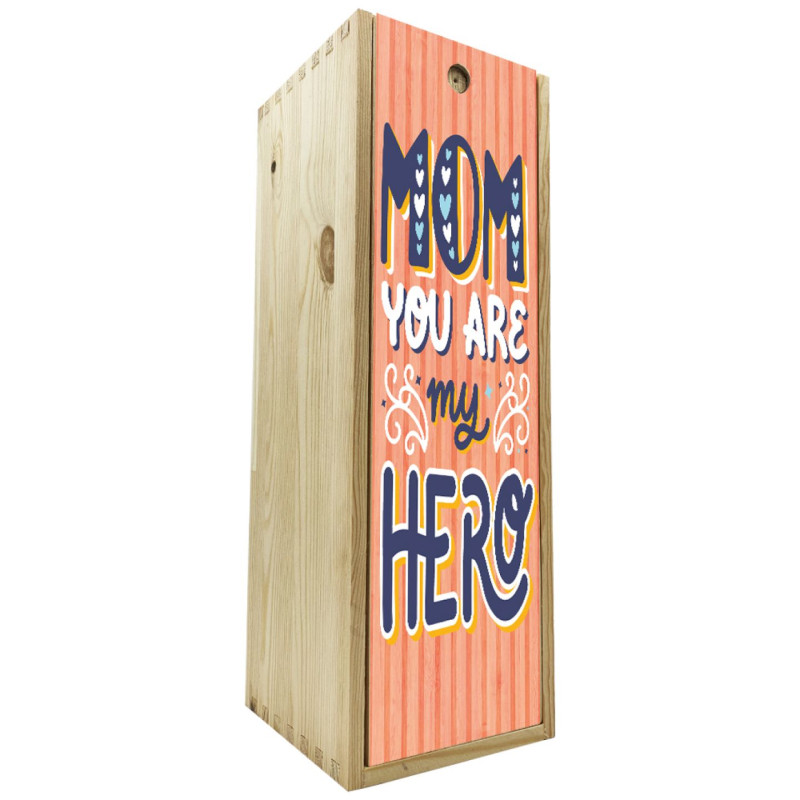 Scatola in legno 1 bottiglia MAGNUM 1,5 L - MOM you are my hero