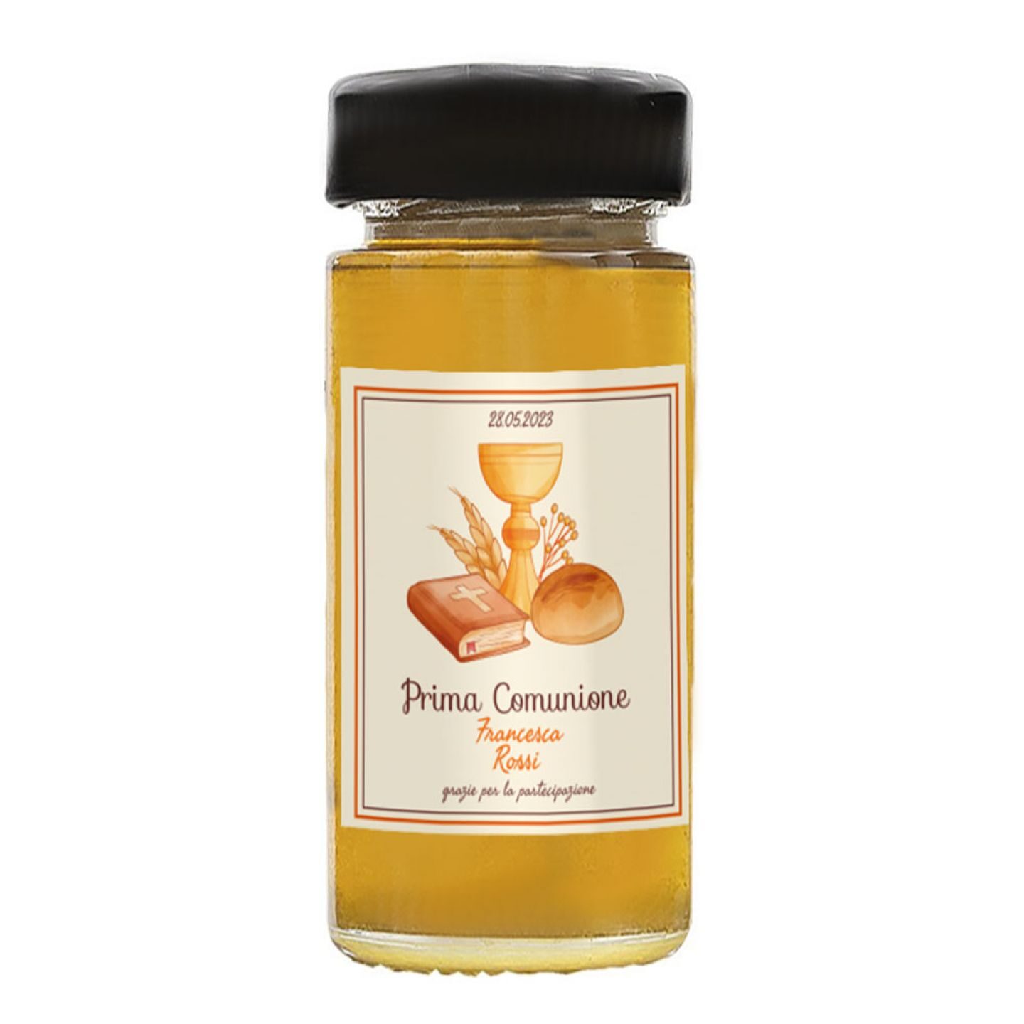 24 Bomboniere miele comunione - vasetto miele millefiori 135g. - 1