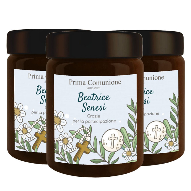 18 vasetti - Cioccolata personalizzata bomboniere comunione