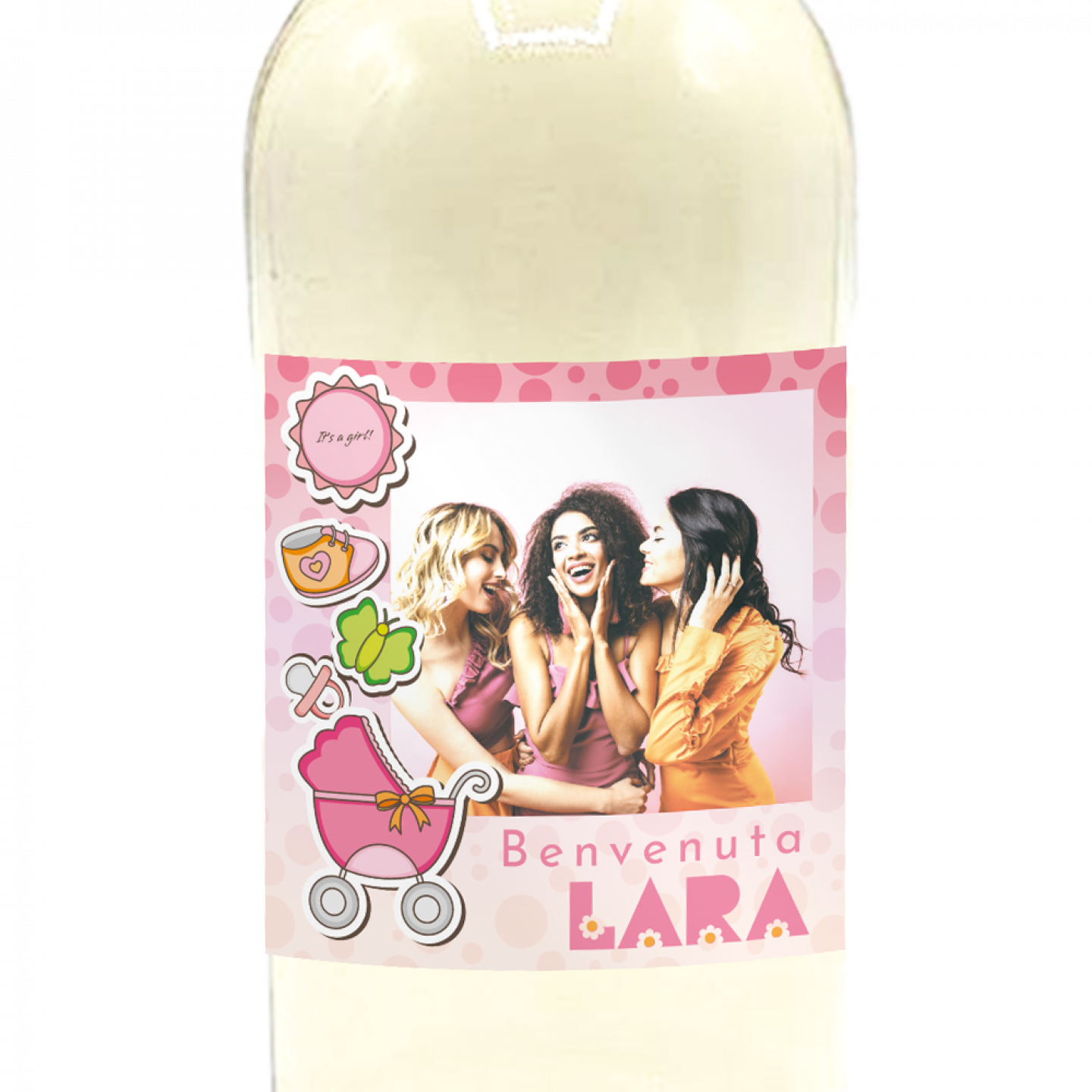 60 Bottiglie Delle Venezie Pinot Grigio DOC personalizzato per Baby Shower - 1