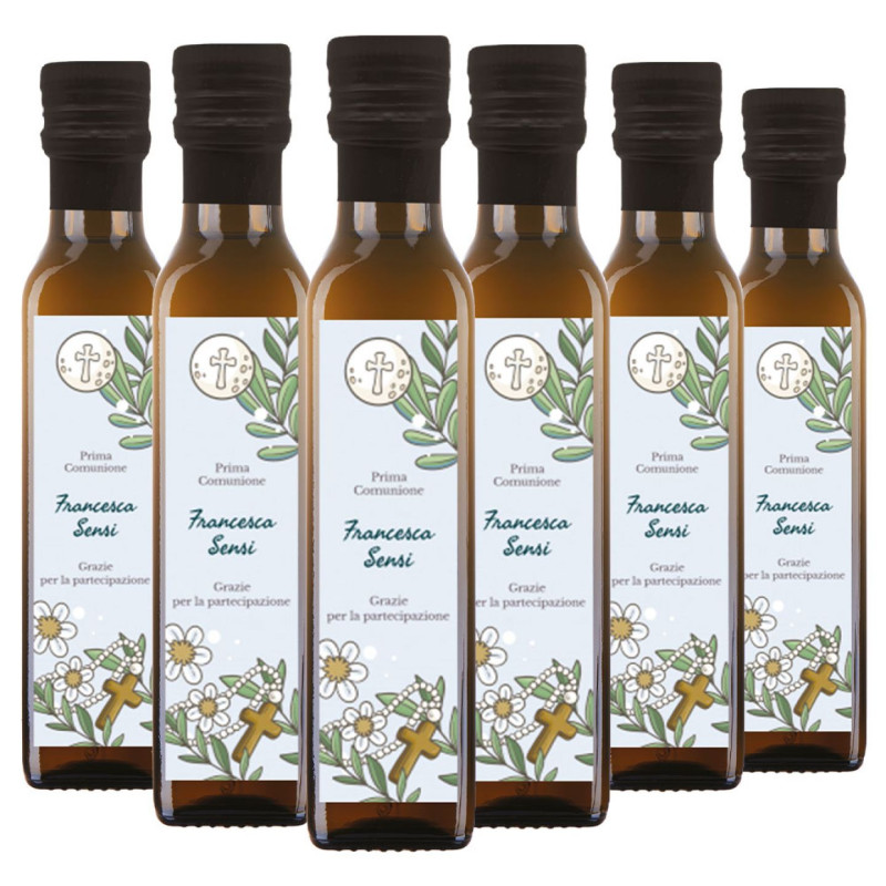 24 bottiglie 0.25 lt. - Olio d'oliva - Bomboniere per comunione