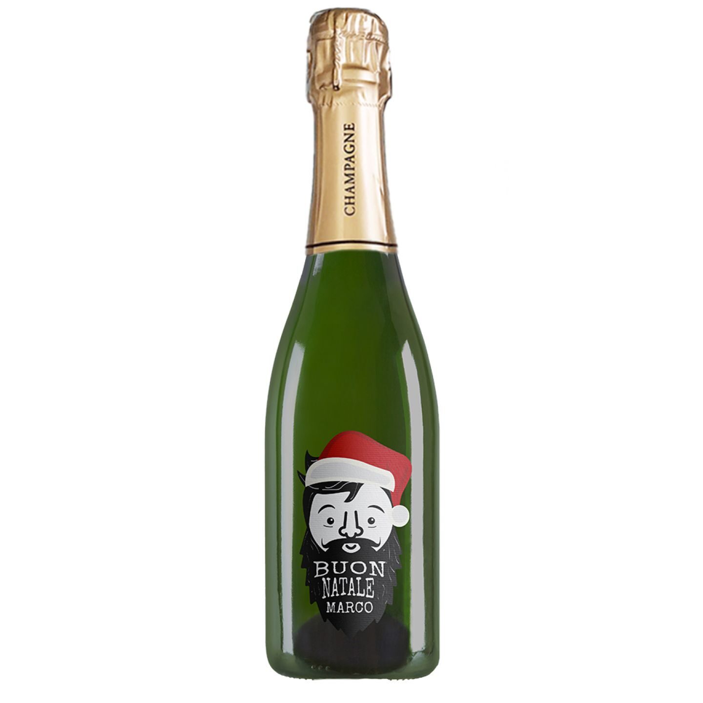 Champagne Brut - Bottiglia personalizzata per auguri di Natale - 1