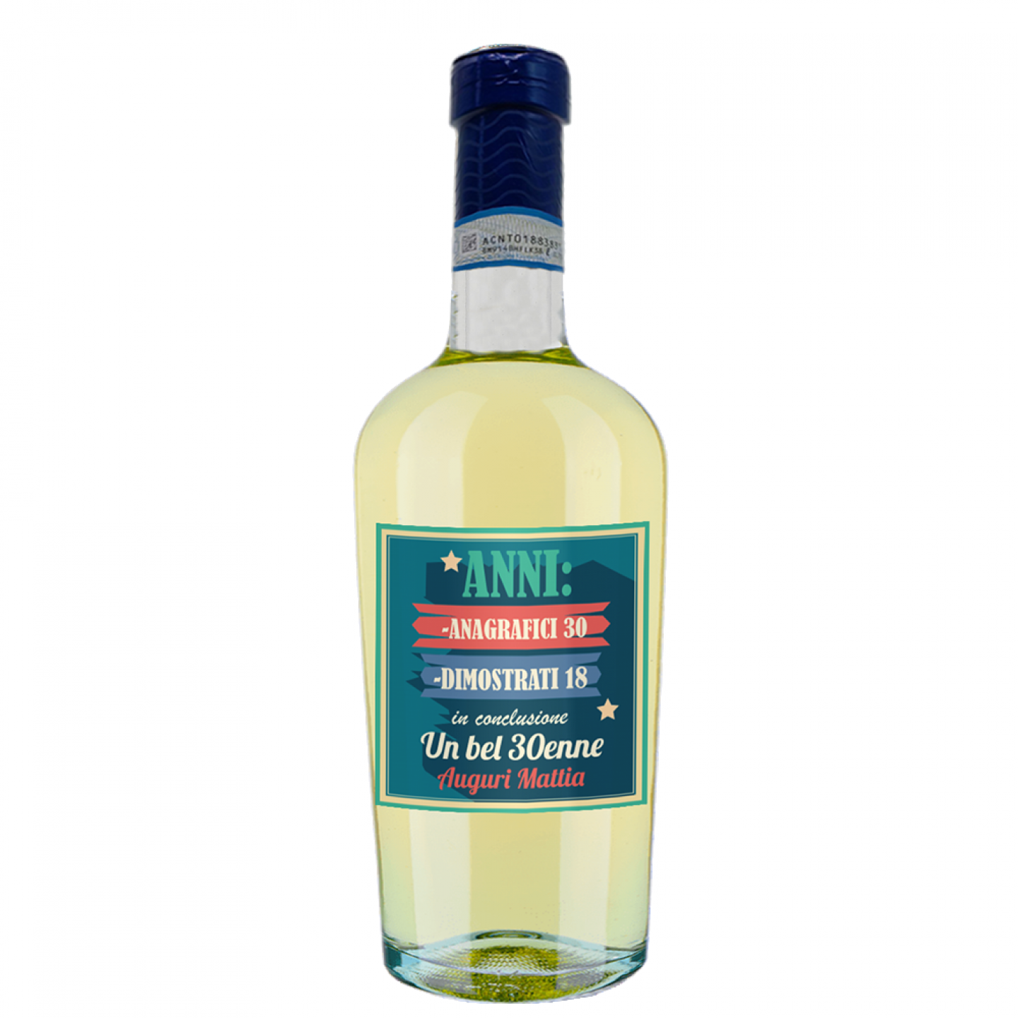 Bottiglia personalizzata e confezione idea regalo compleanno 30 anni - 3