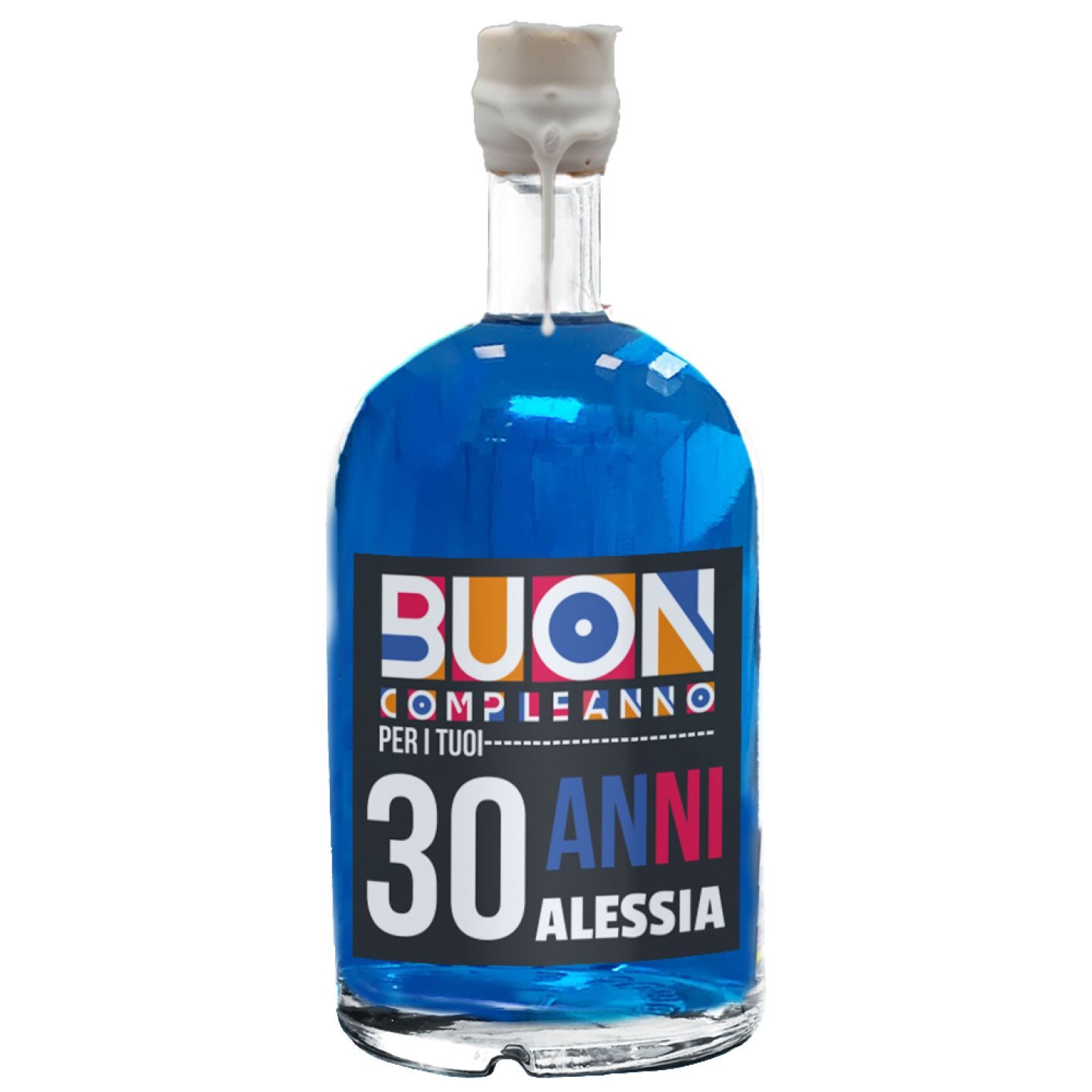 Blue Dry Gin Personalizzato - idea regalo compleanno 30 anni - 1