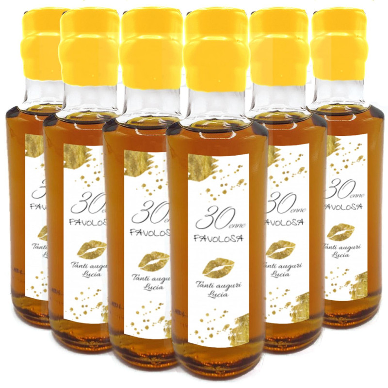 24 Amari personalizzati - mignon 0.10 lt. - compleanno 30 anni