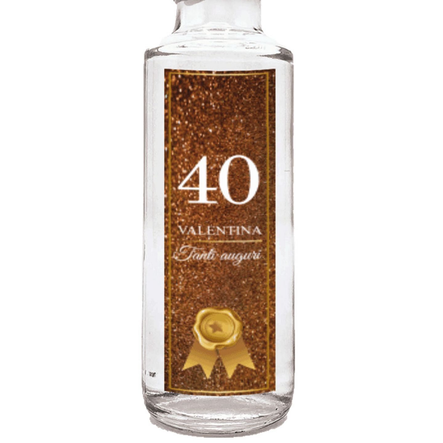 24 Gin personalizzato compleanno - mignon 0.10 lt. - Mini bottiglie di Gin idea per festa di compleanno 40 anni - 1