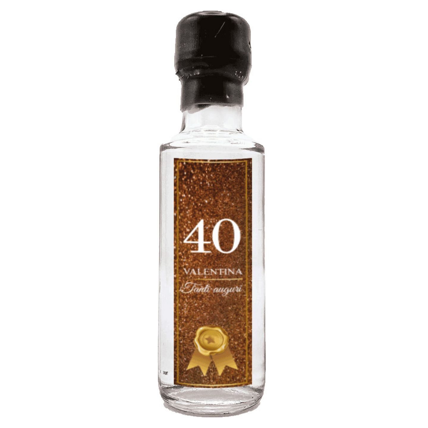 24 Gin personalizzato compleanno - mignon 0.10 lt. - Mini bottiglie di Gin idea per festa di compleanno 40 anni - 2