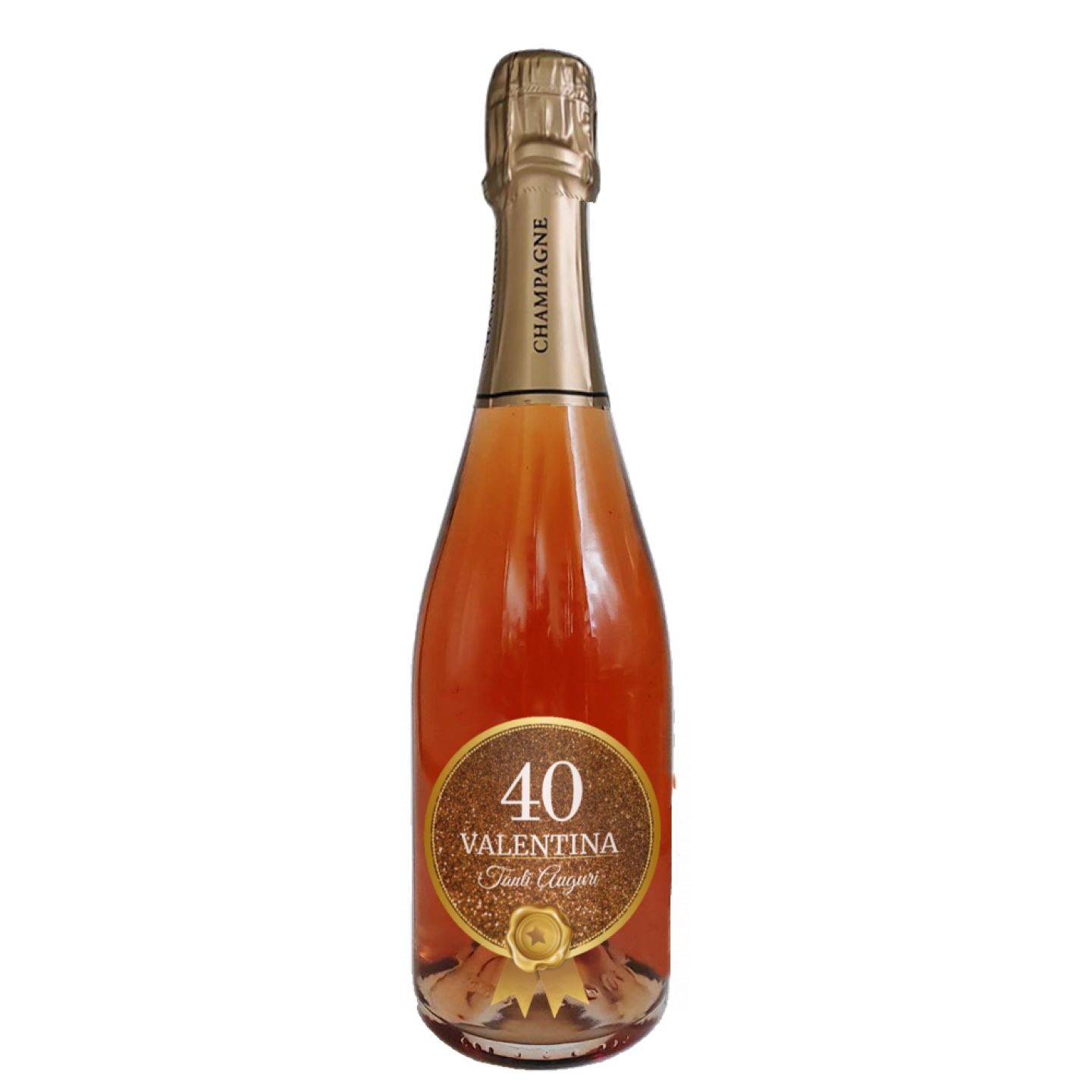 Champagne personalizzato con cassetta in legno idea regalo compleanno 40 anni - 4