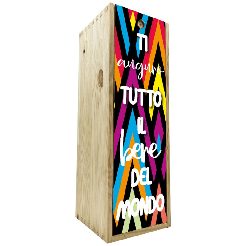 Scatola in legno 1 bottiglia 0,75 L - Il Bere del Mondo