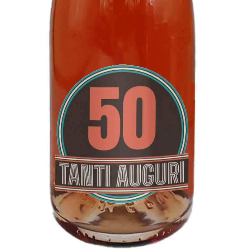 Champagne Rosé Personalizzato - idea regalo compleanno 50 anni