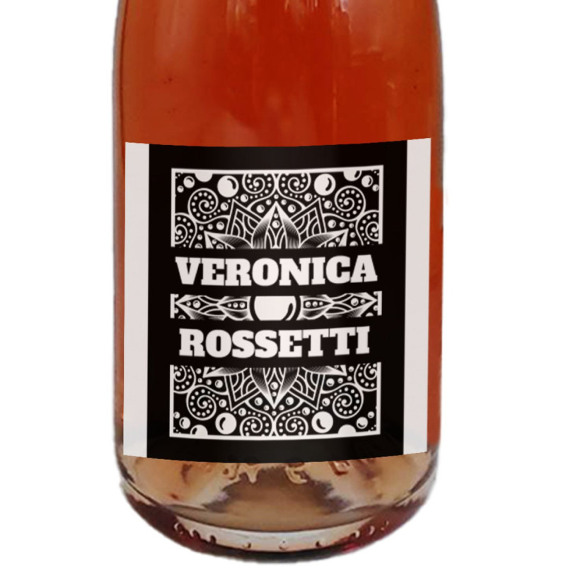 Champagne Rosé - Bottiglia con nome o iniziali - idea regalo